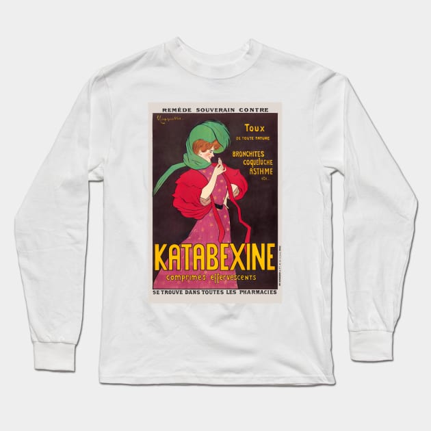 Katabexine Remedy France Vintage Advertising Poster 1903 Long Sleeve T-Shirt by vintagetreasure